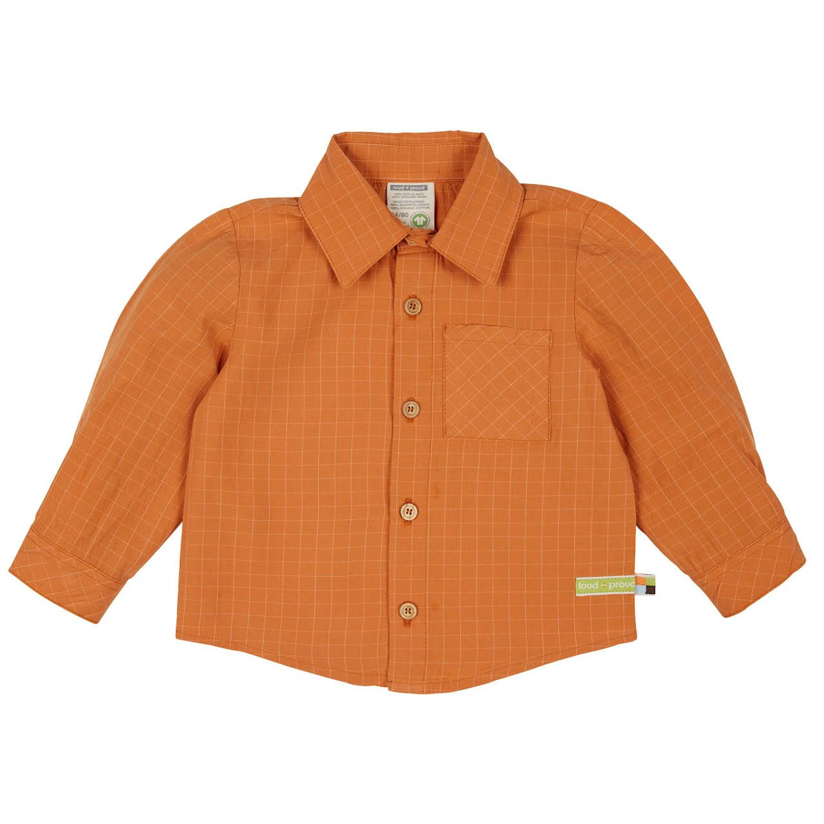 Leichtes Hemd Webstoff orange kariert 158/164