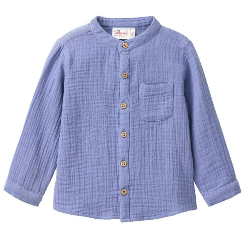 Leichtes Musselin Hemd blau 86/92