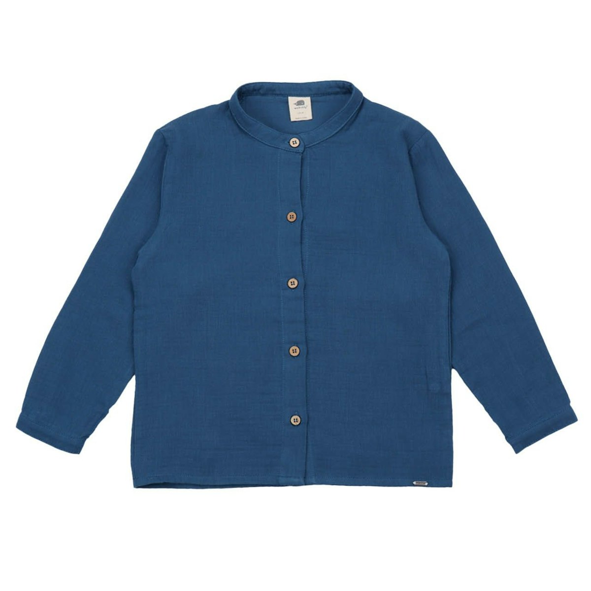 Leichtes Musselin Hemd dunkelblau 146