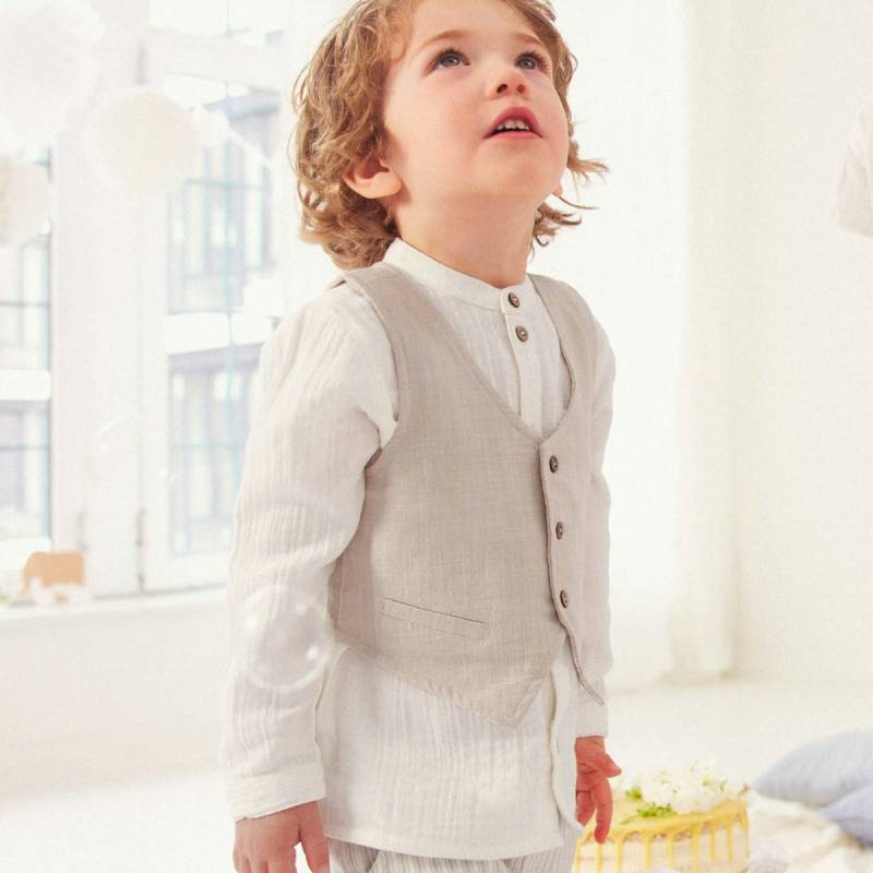 Leichtes Musselin Hemd weiß 134/140 Leichtes Musselin Hemd weiß 134/140