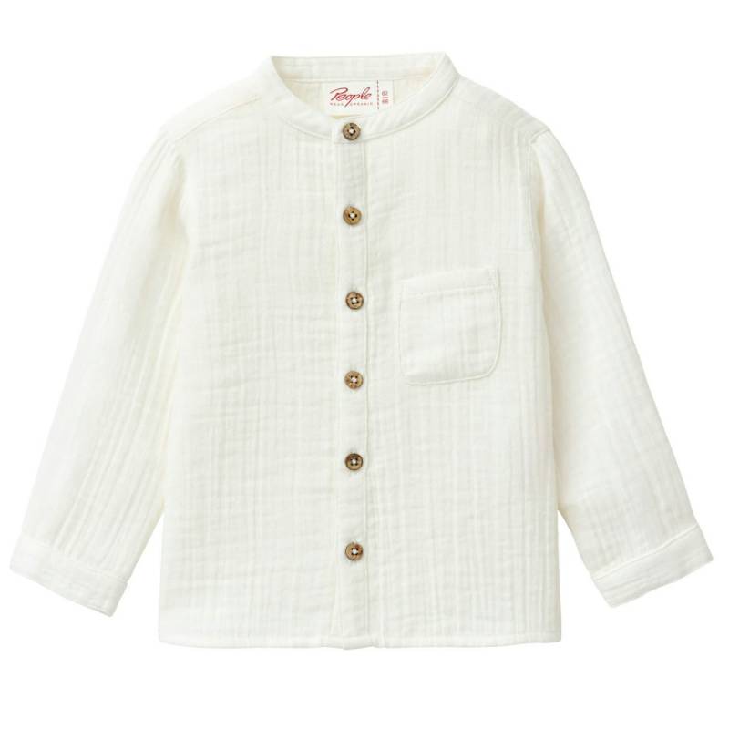 Leichtes Musselin Hemd weiß 62/68