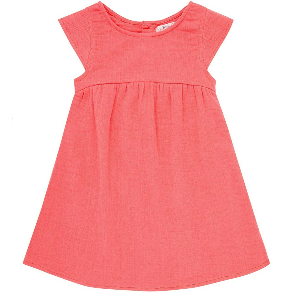 Leichtes Musselin Kleid koralle-rosa 74