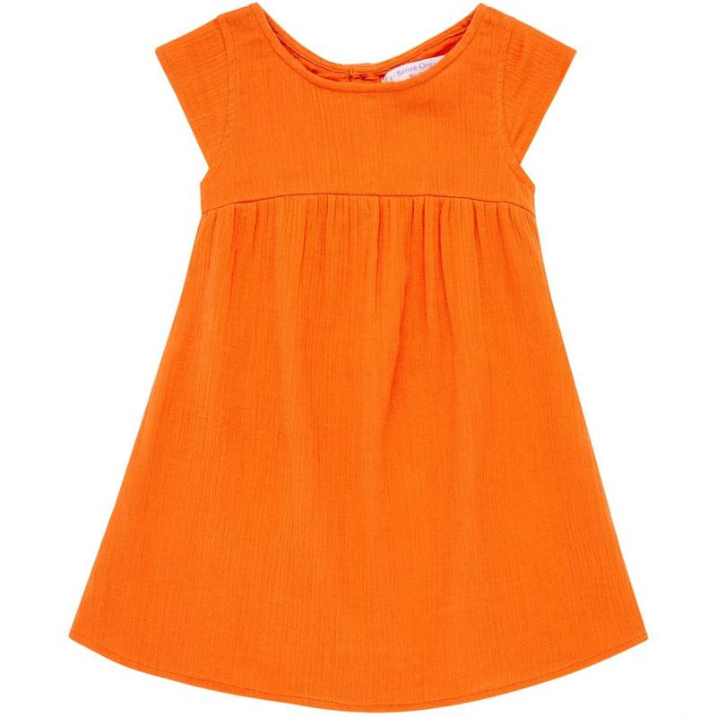 Leichtes Musselin Kleid orange 74/80