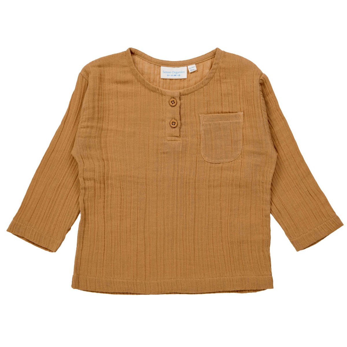 Leichtes Musselin Langarmshirt karamell 104/110