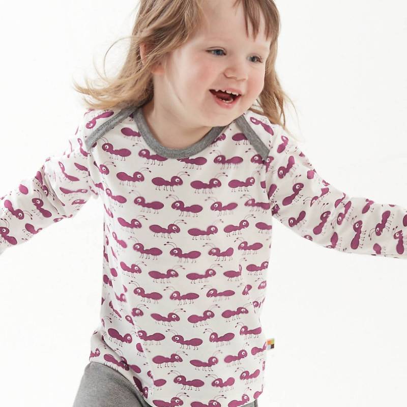 Leichtes Shirt langarm Ameisen rosa 110/116 Leichtes Shirt langarm Ameisen rosa 110/116