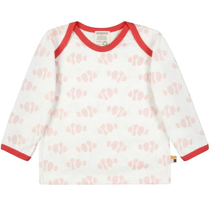 Leichtes Shirt langarm Fische in rosé/hell 62/68