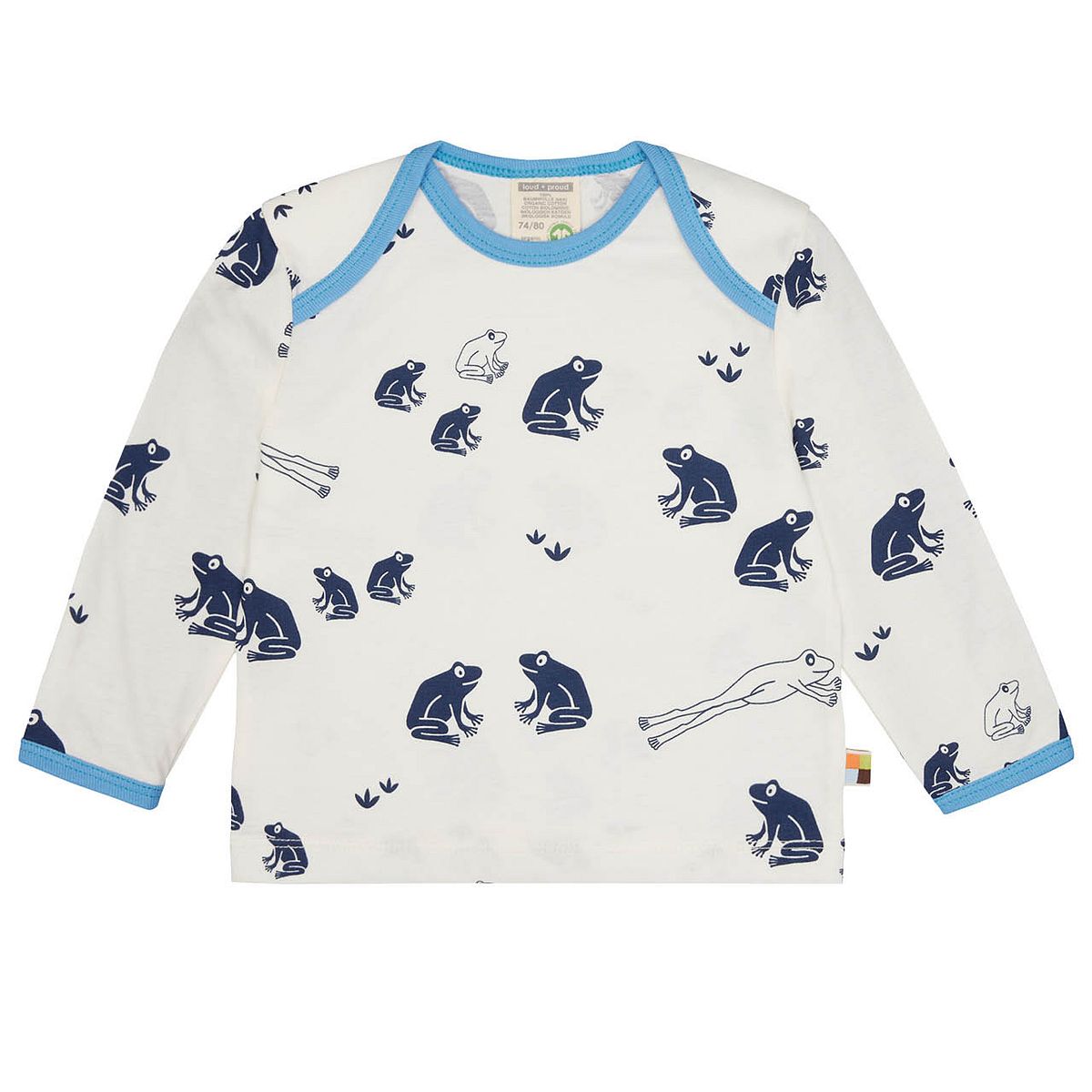 Leichtes Shirt langarm Frosch marine 62/68