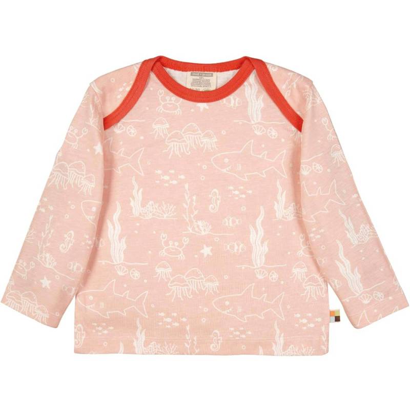 Leichtes Shirt langarm Meereswelt in rosé 62/68
