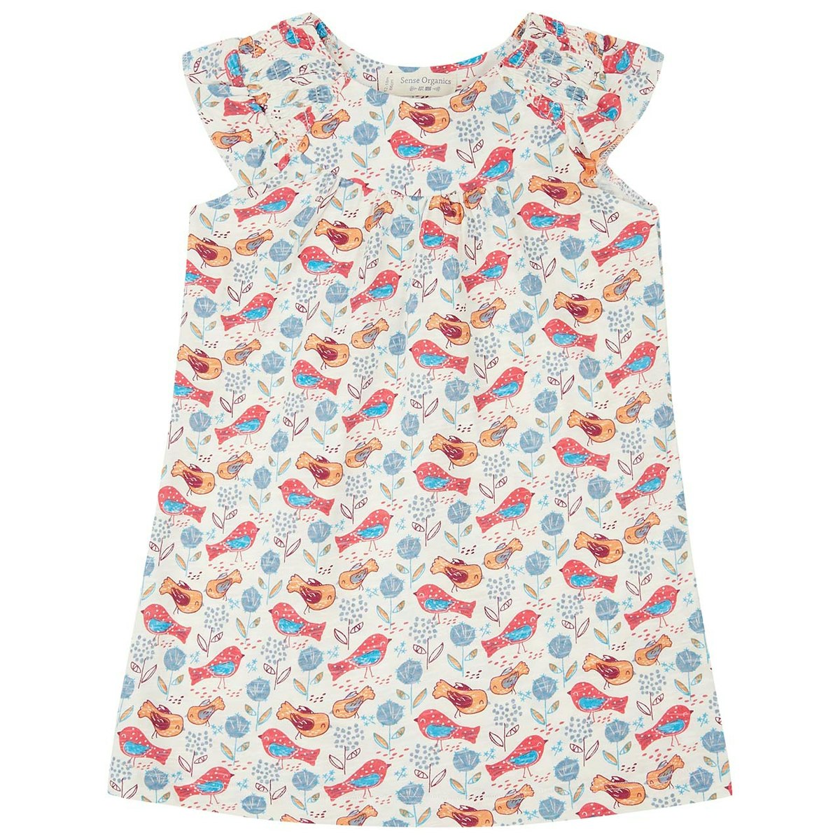 Leichtes Sommer Babykleid Vogel 50/56