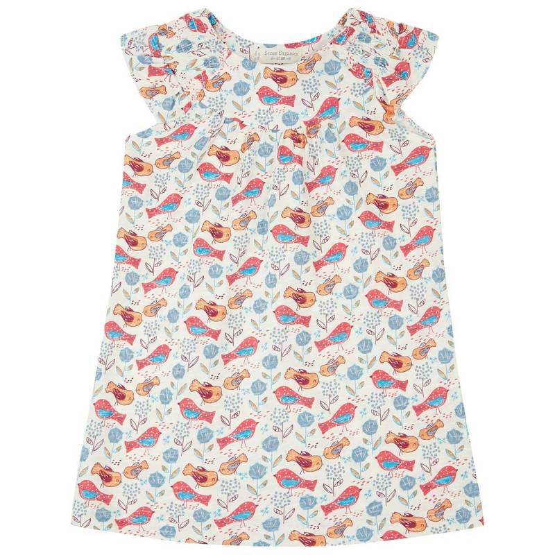 Leichtes Sommer Babykleid Vogel 50/56