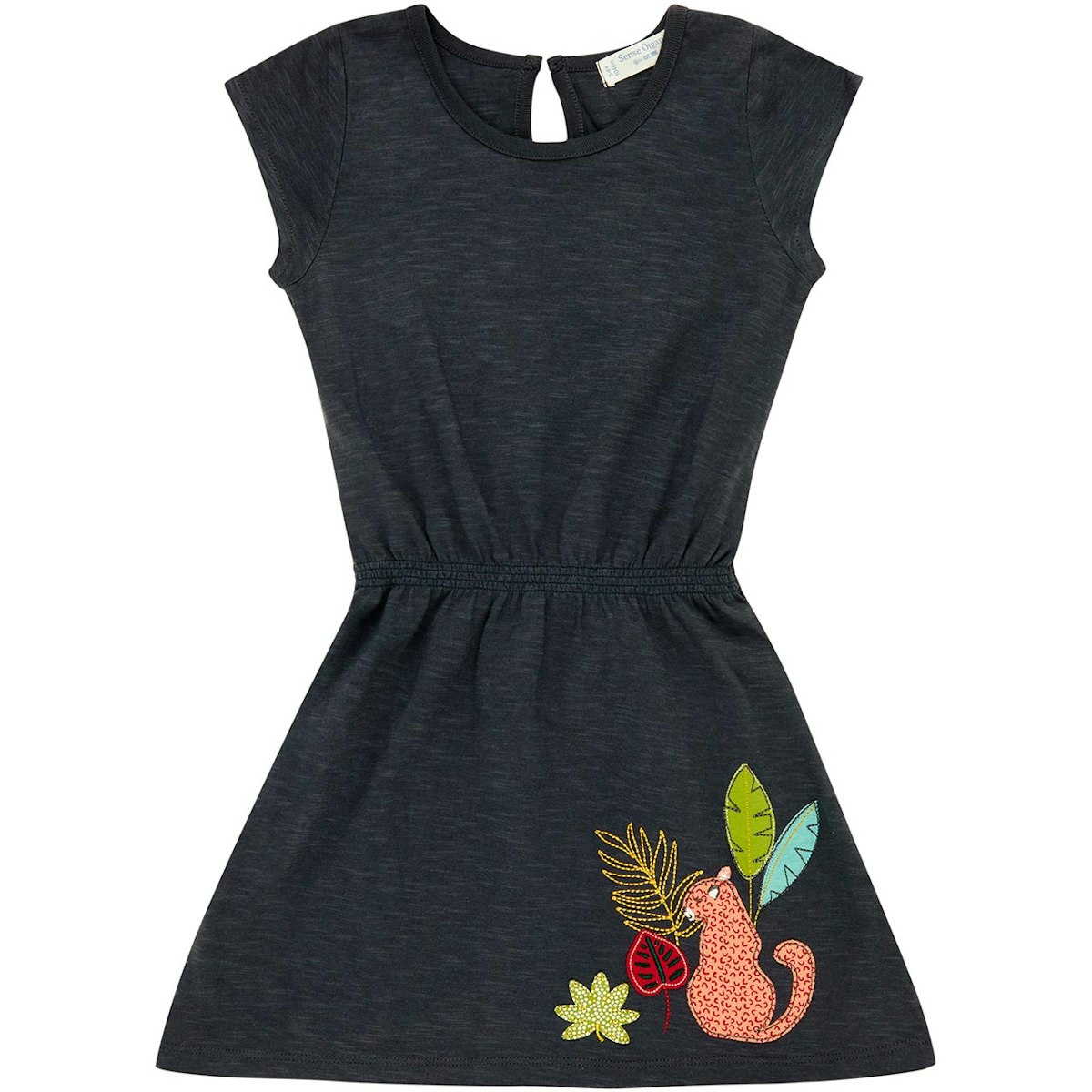 Leichtes Sommer Kleid Leoparden navy 92/98