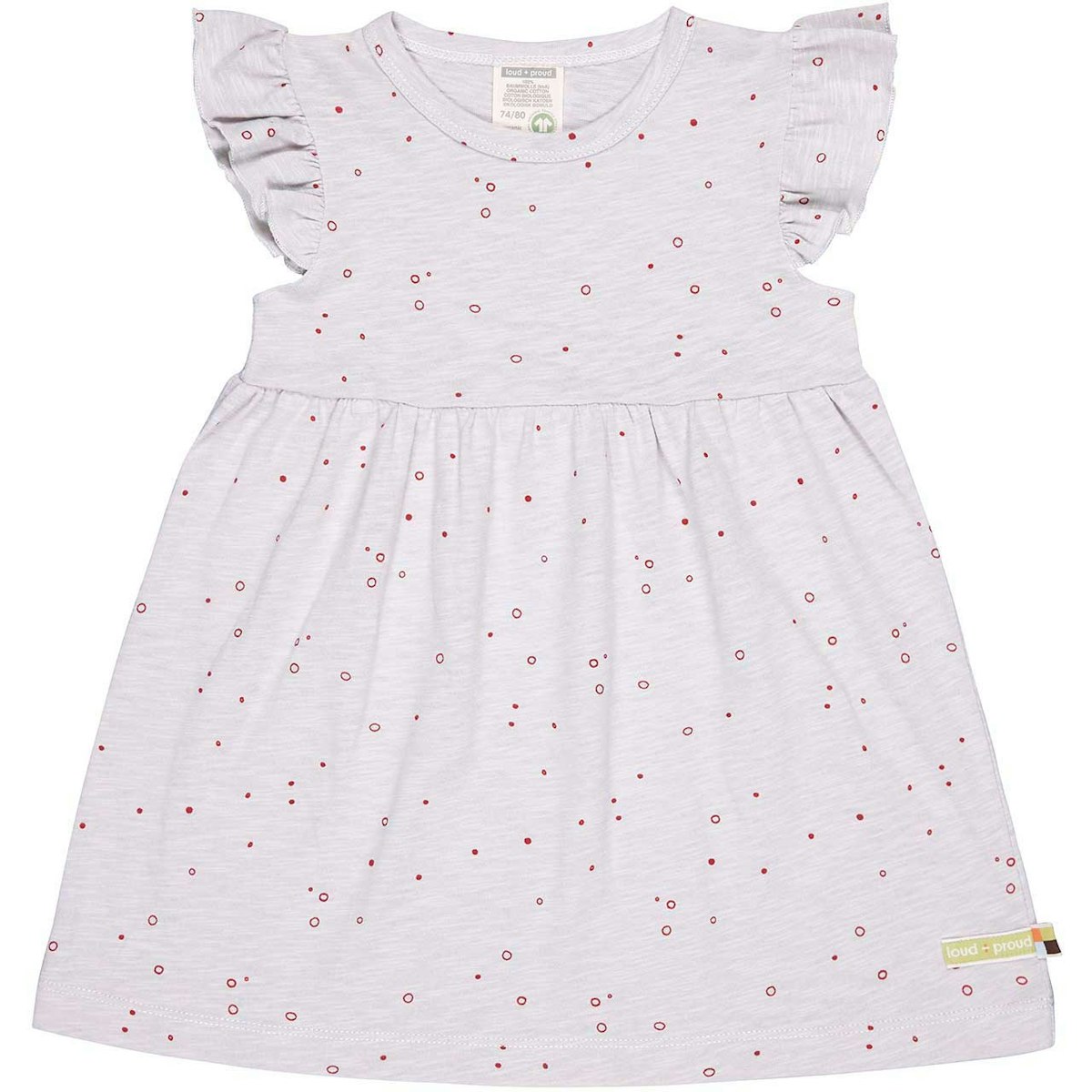 Leichtes Sommerkleid Flügelärmelchen in grau 98/104
