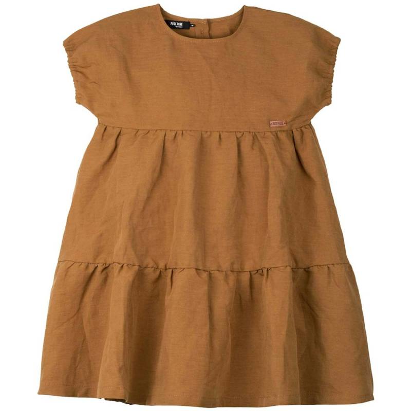 Leichtes Sommerkleid Leinen Baumwolle braun 92