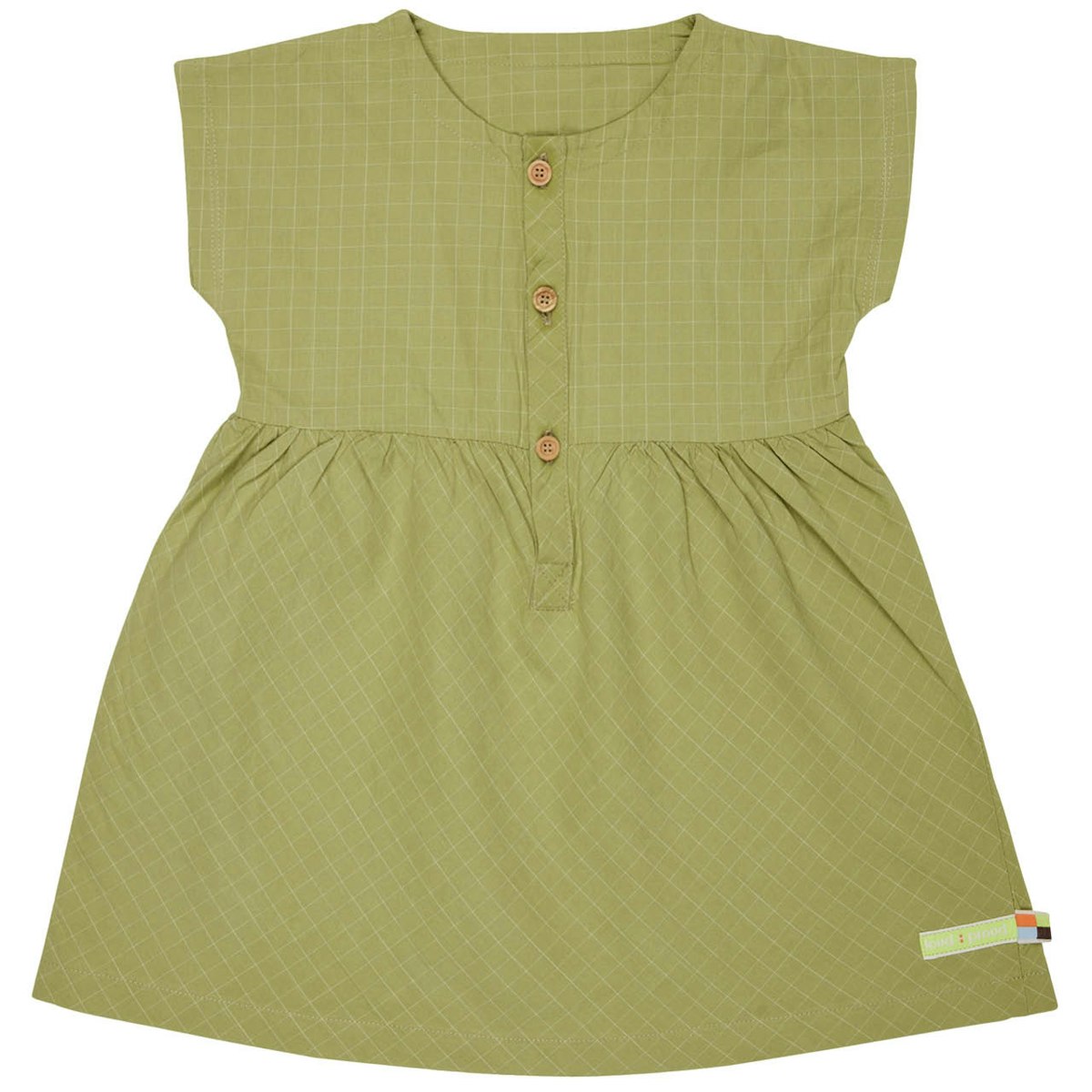 Leichtes Sommerkleid Webstoff hellgrün kariert 98/104