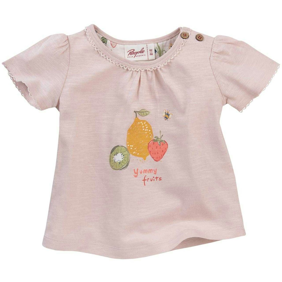 Leichtes T-Shirt Früchte hellrosa 98/104