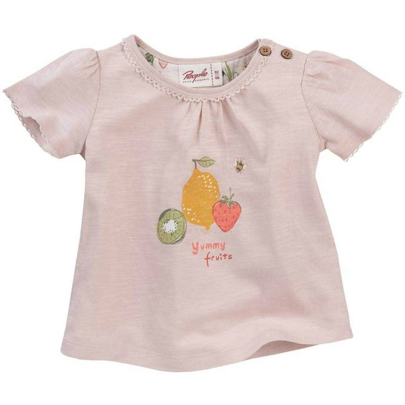 Leichtes T-Shirt Früchte hellrosa 98/104