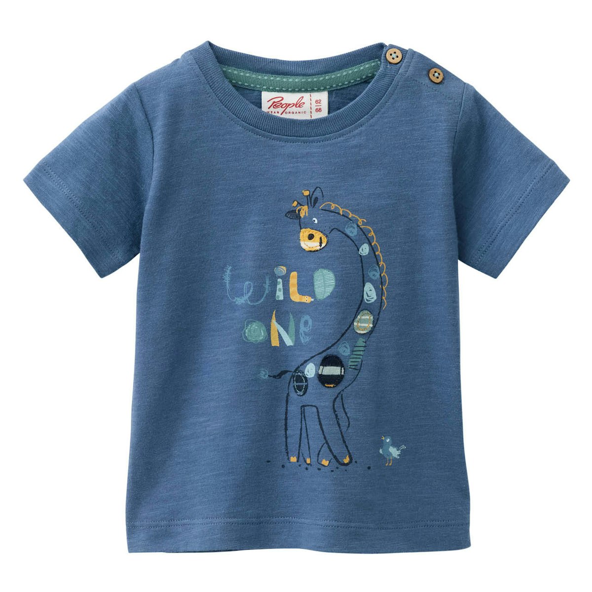 Leichtes T-Shirt Giraffe ozeanblau 98/104