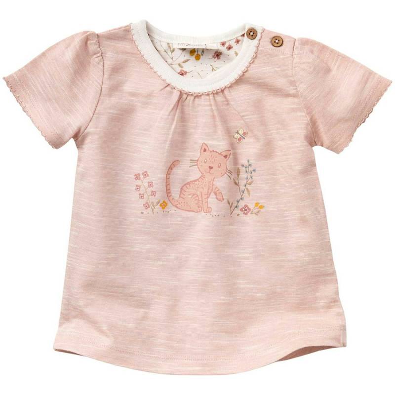 Leichtes T-Shirt Katze rosa meliert 50/56