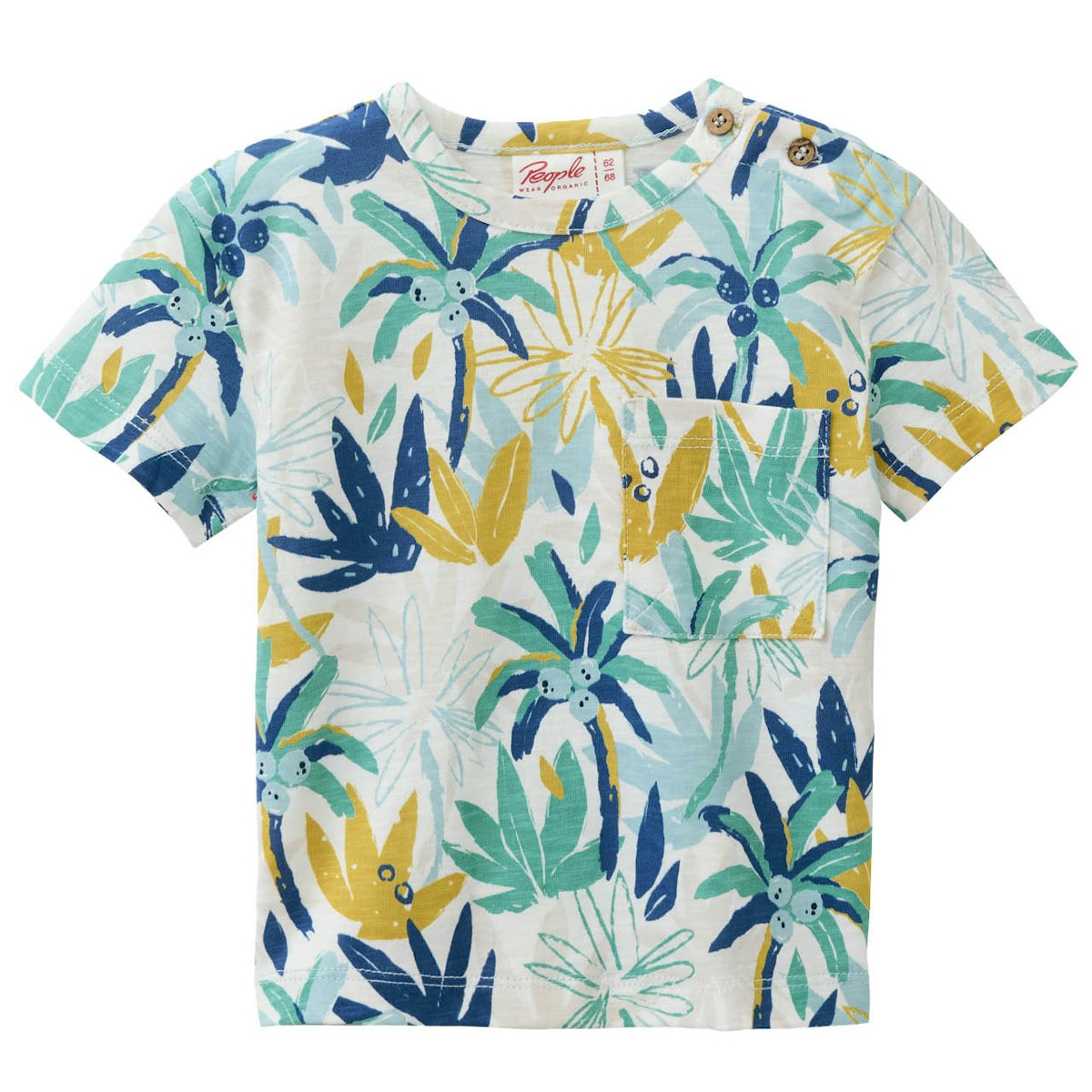 Leichtes T-Shirt Palmen türkis 98/104