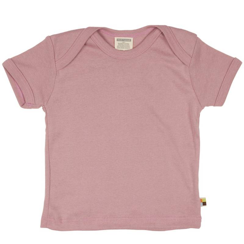 Leichtes T-Shirt Rippe uni rosa 158/164
