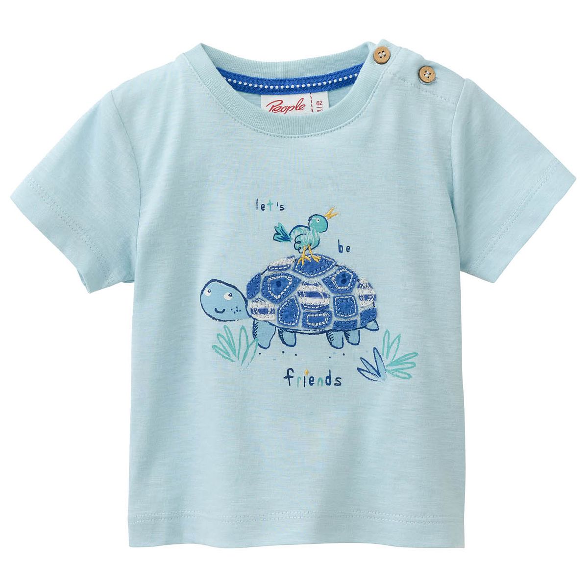 Leichtes T-Shirt Schildkröte hellblau 62/68