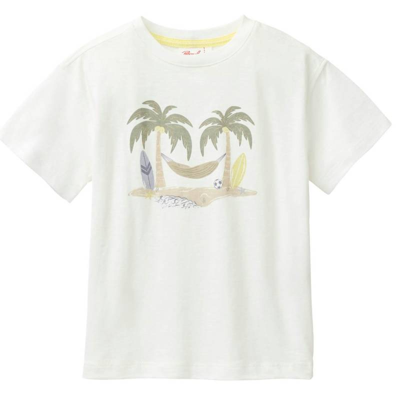 Leichtes T-Shirt Strandmotiv weiss 122/128 Leichtes T-Shirt Strandmotiv weiss 122/128