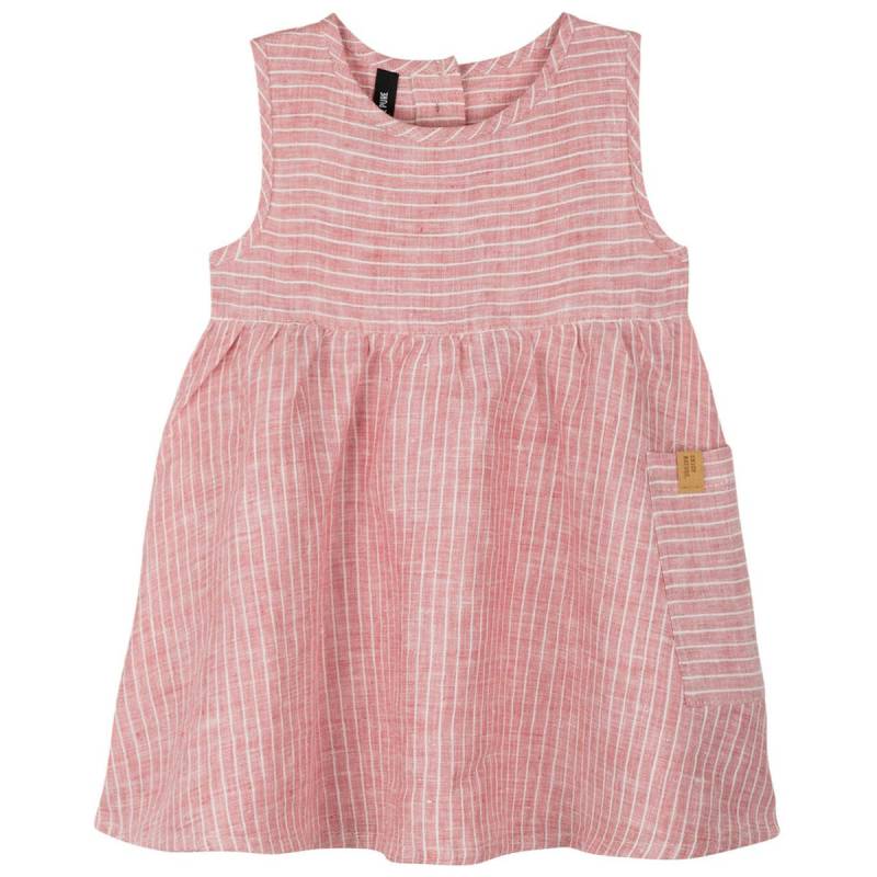 Leinen Mädchen Sommerkleid dunkel mauve 92