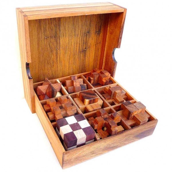 Leonardo's Mind Puzzles: Holz-Set 9 in 1 Leonardo's Mind Puzzles: Holz-Set 9 in 1