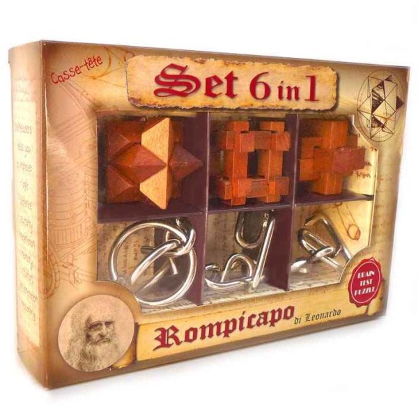 Leonardo's Mind Puzzles: Set 6 in 1