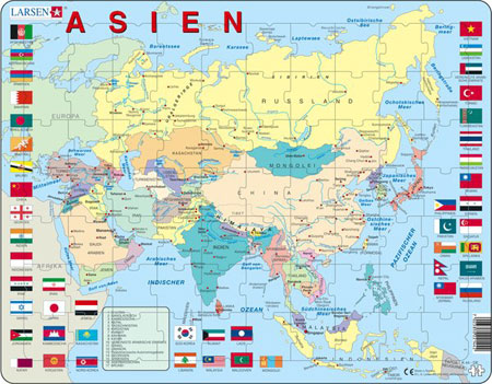 Lernkarte - Asien (politisch)