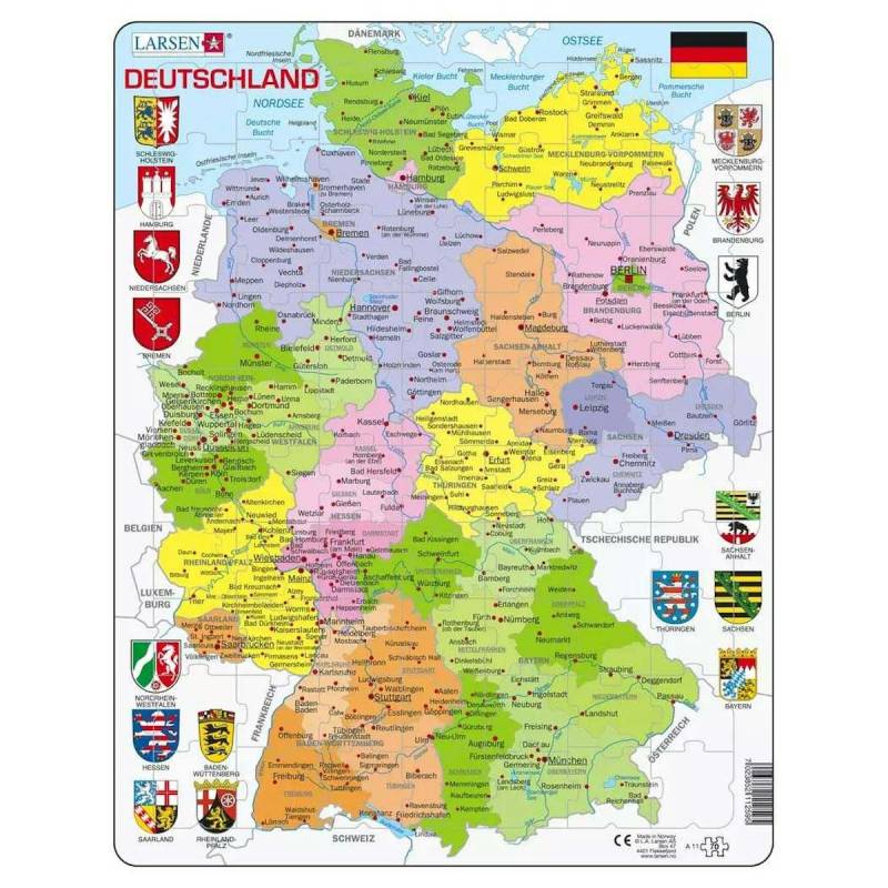 Lernpuzzle Deutschland Bundesländer für Kinder ab 6 Jahre Lernpuzzle Deutschland Bundesländer für Kinder ab 6 Jahre