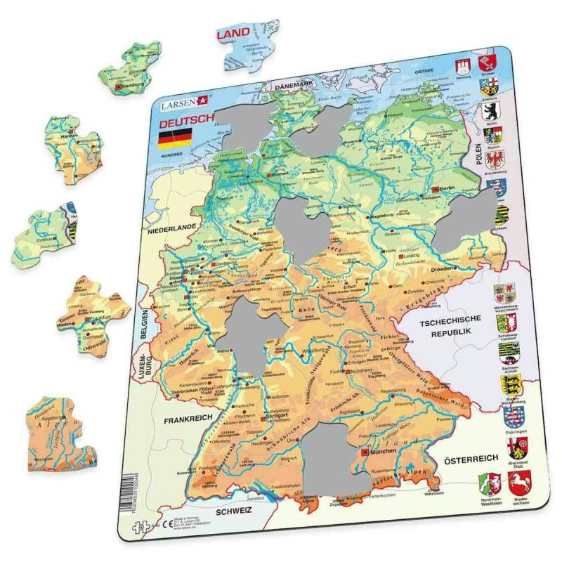 Lernpuzzle Deutschland Karte für Kinder ab 6 Jahre Lernpuzzle Deutschland Karte für Kinder ab 6 Jahre