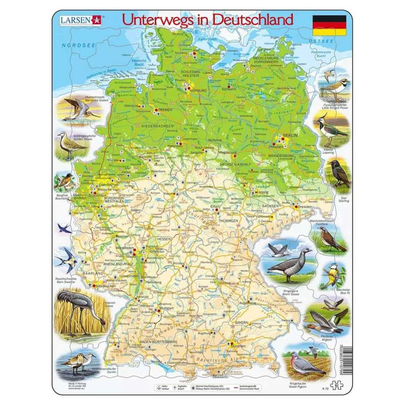 Lernpuzzle Deutschland Karte für Kinder ab 6 Jahre Lernpuzzle Deutschland Karte für Kinder ab 6 Jahre