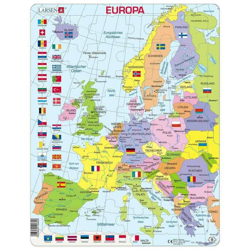 Lernpuzzle Europa Karte für Kinder ab 6 Jahre Lernpuzzle Europa Karte für Kinder ab 6 Jahre