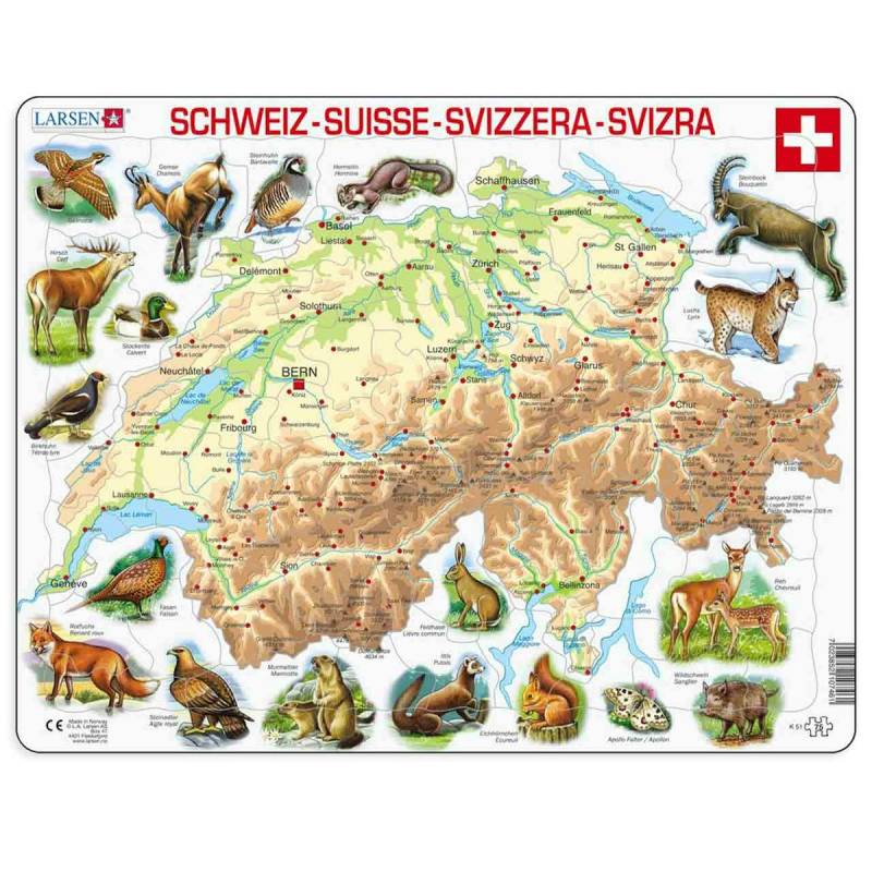 Lernpuzzle Schweiz Karte für Kinder ab 6 Jahre Lernpuzzle Schweiz Karte für Kinder ab 6 Jahre