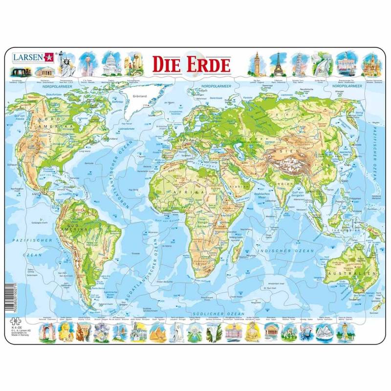 Lernpuzzle Weltkarte für Kinder ab 6 Jahre Lernpuzzle Weltkarte für Kinder ab 6 Jahre
