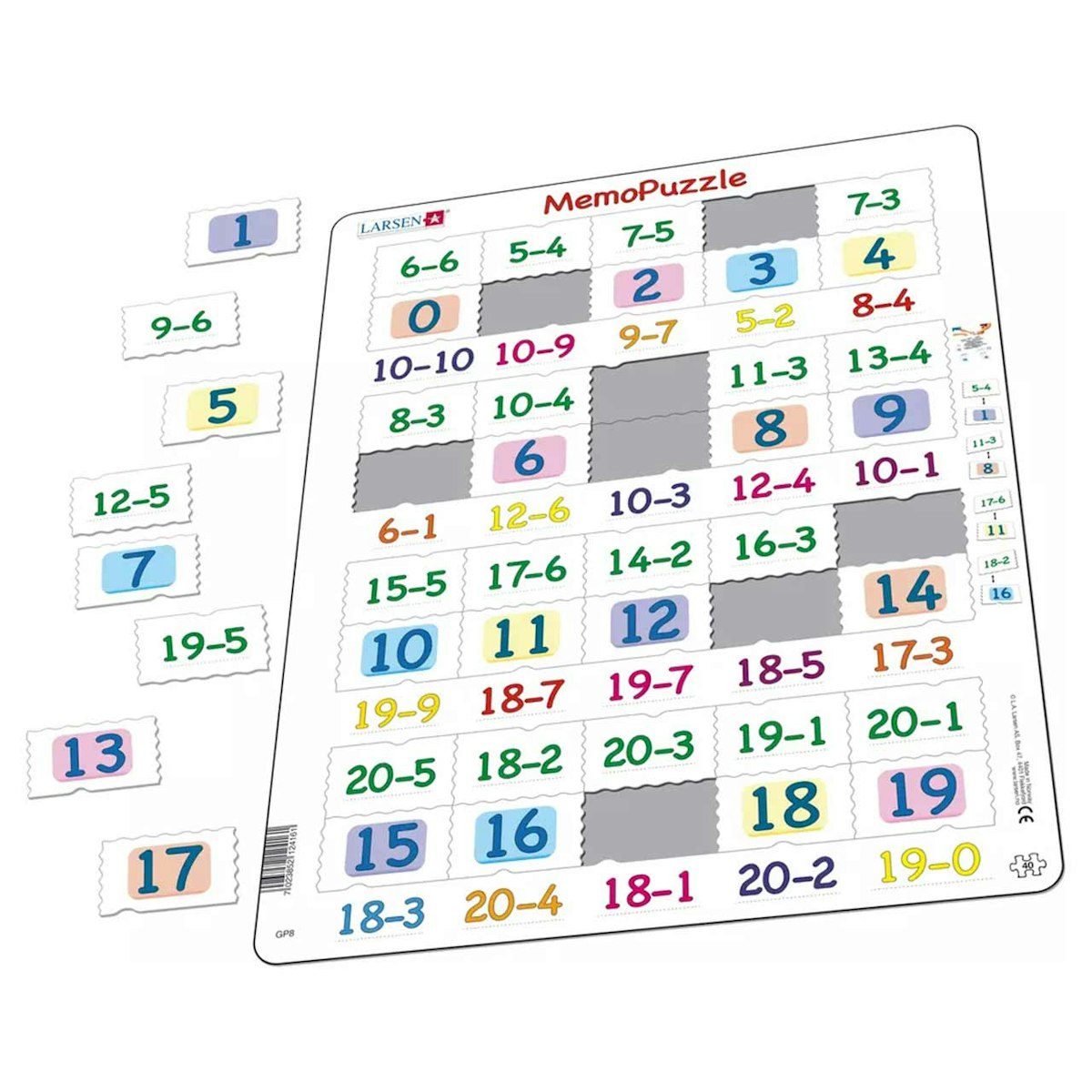 Lernpuzzle Zahlen 1-20 für Kinder ab 5 Jahre