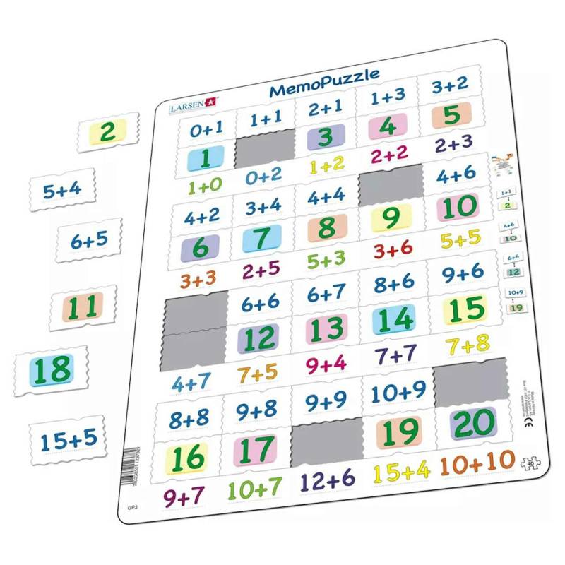 Lernpuzzle Zahlen 1 bis 20 für Kinder ab 5 Jahre Lernpuzzle Zahlen 1 bis 20 für Kinder ab 5 Jahre