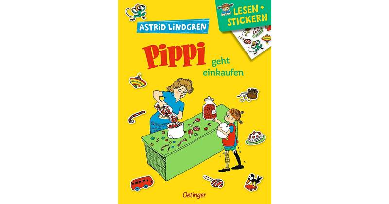 Lesen + Stickern. Pippi geht einkaufen