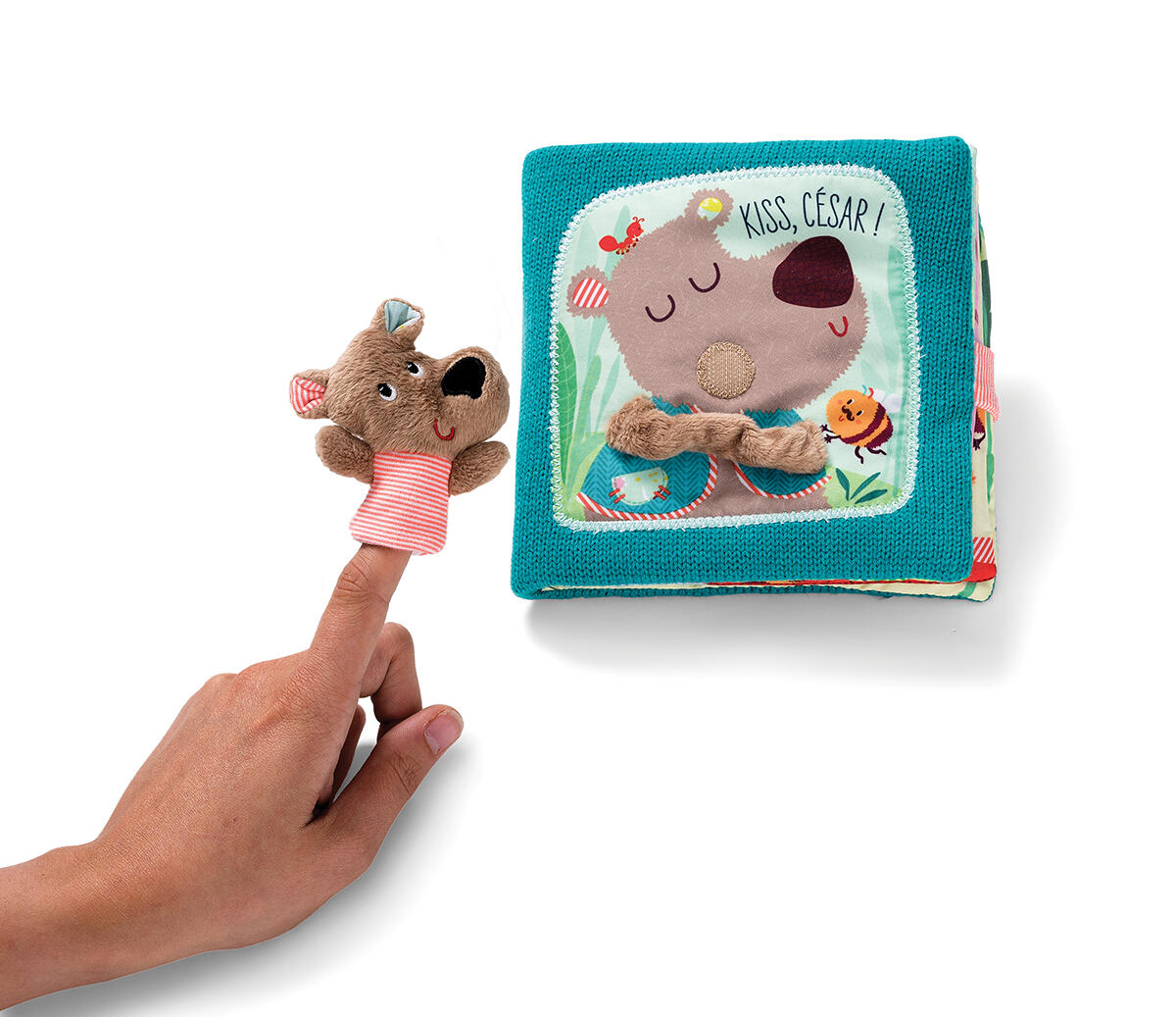 Lilliputiens - Stoffbuch mit Fingerpuppe César