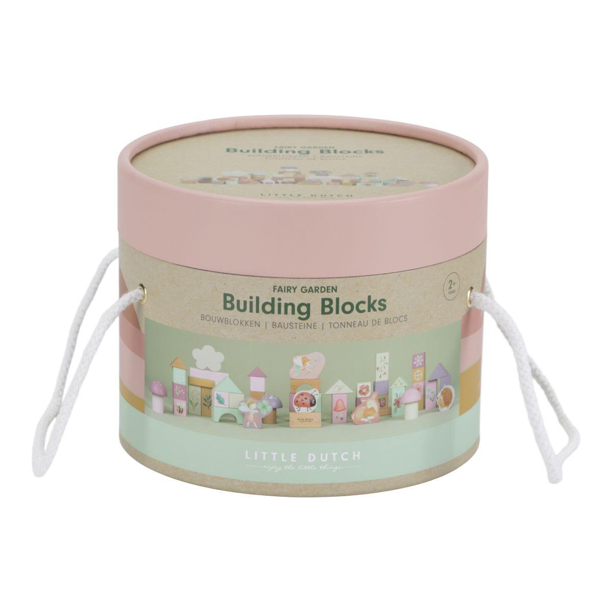 Little Dutch - Bausteine Fairy Garden 50 Stück rosa