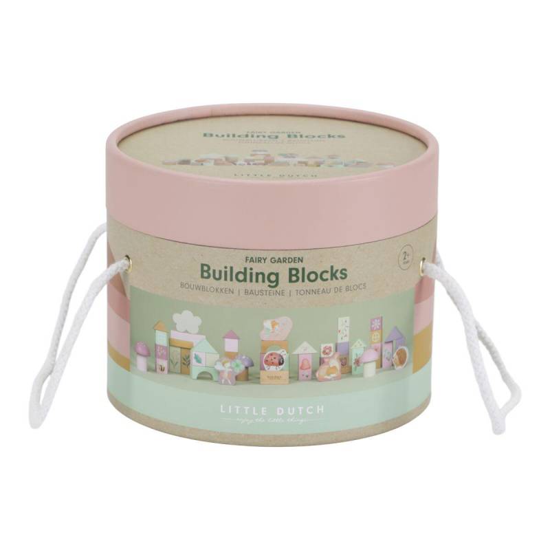 Little Dutch - Bausteine Fairy Garden 50 Stück rosa