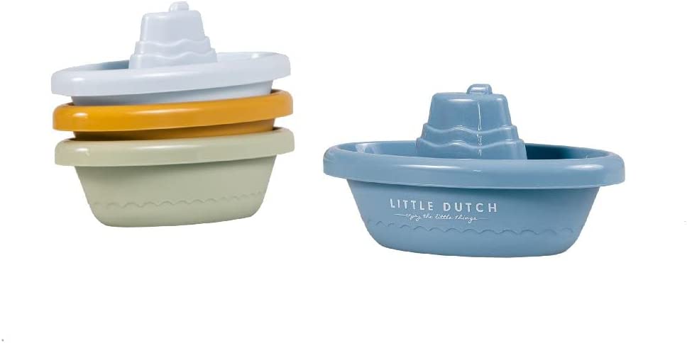 Little Dutch - Little Dutch Badewannen- Spielzeug Boote, blau