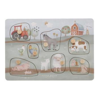 Little Dutch - Sound Greif Puzzle Little Farm Bauernhof Holz mit Geräuschen