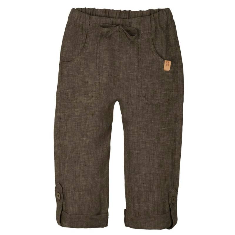 Lockere Leinenhose braun 110/116