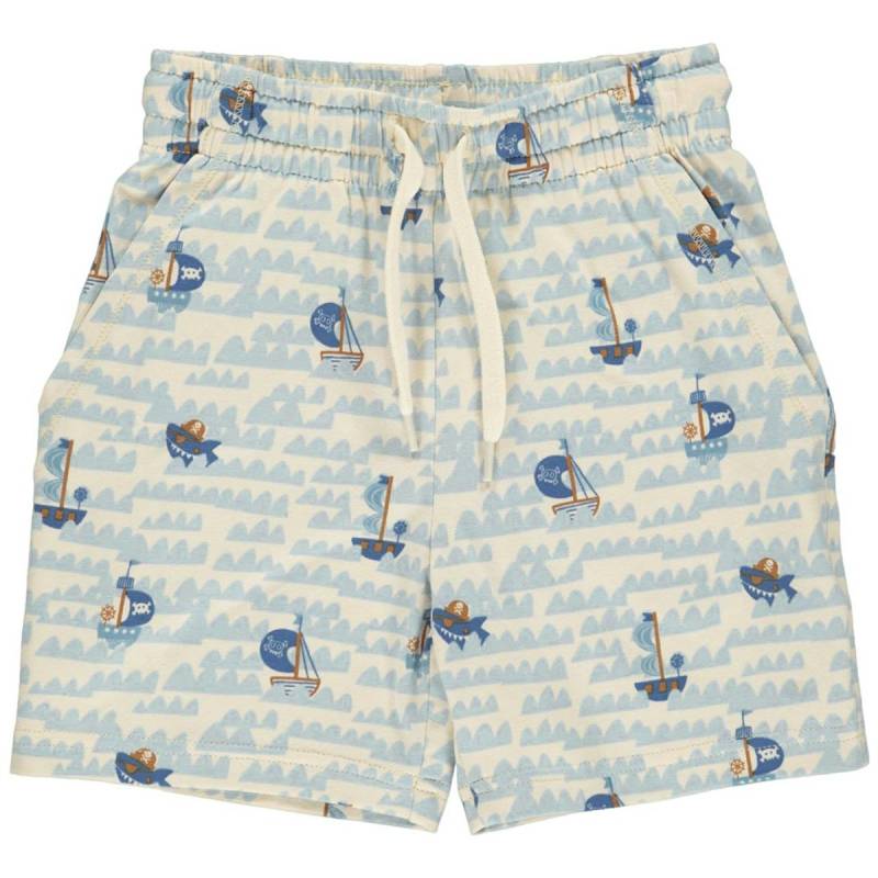 Lockere Shorts Piratenschiff creme-hellblau 86