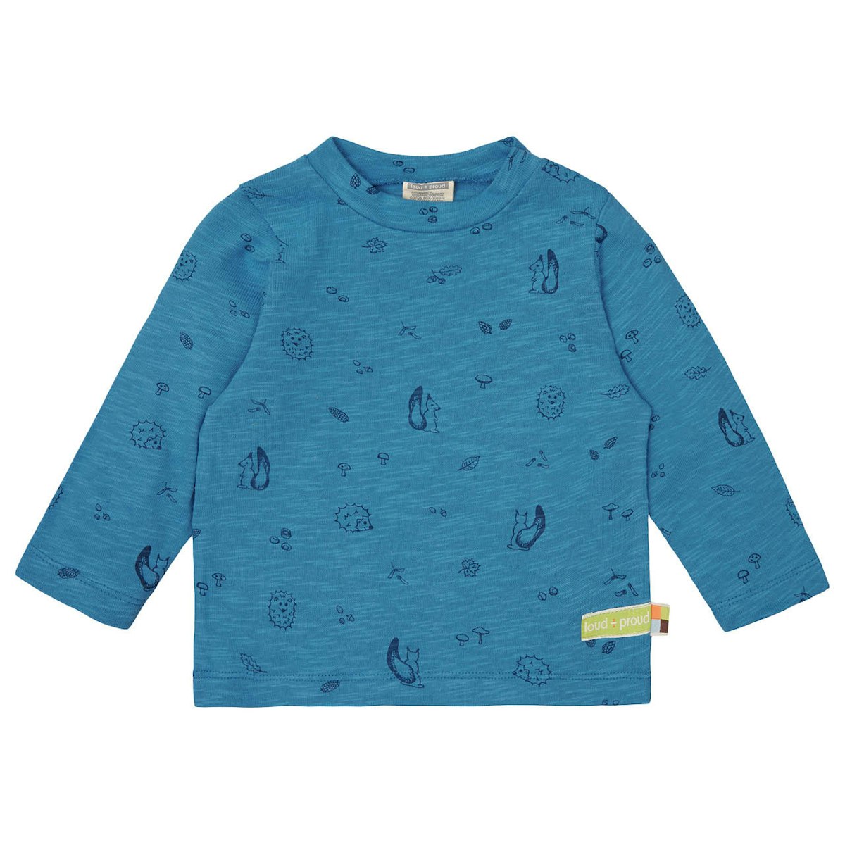 Lockeres Langarmshirt blau 86/92