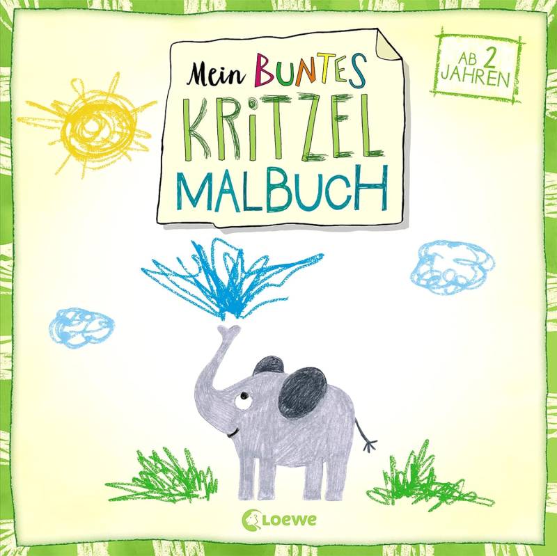 Loewe Verlag - Mein buntes Kritzel-Malbuch (Elefant)