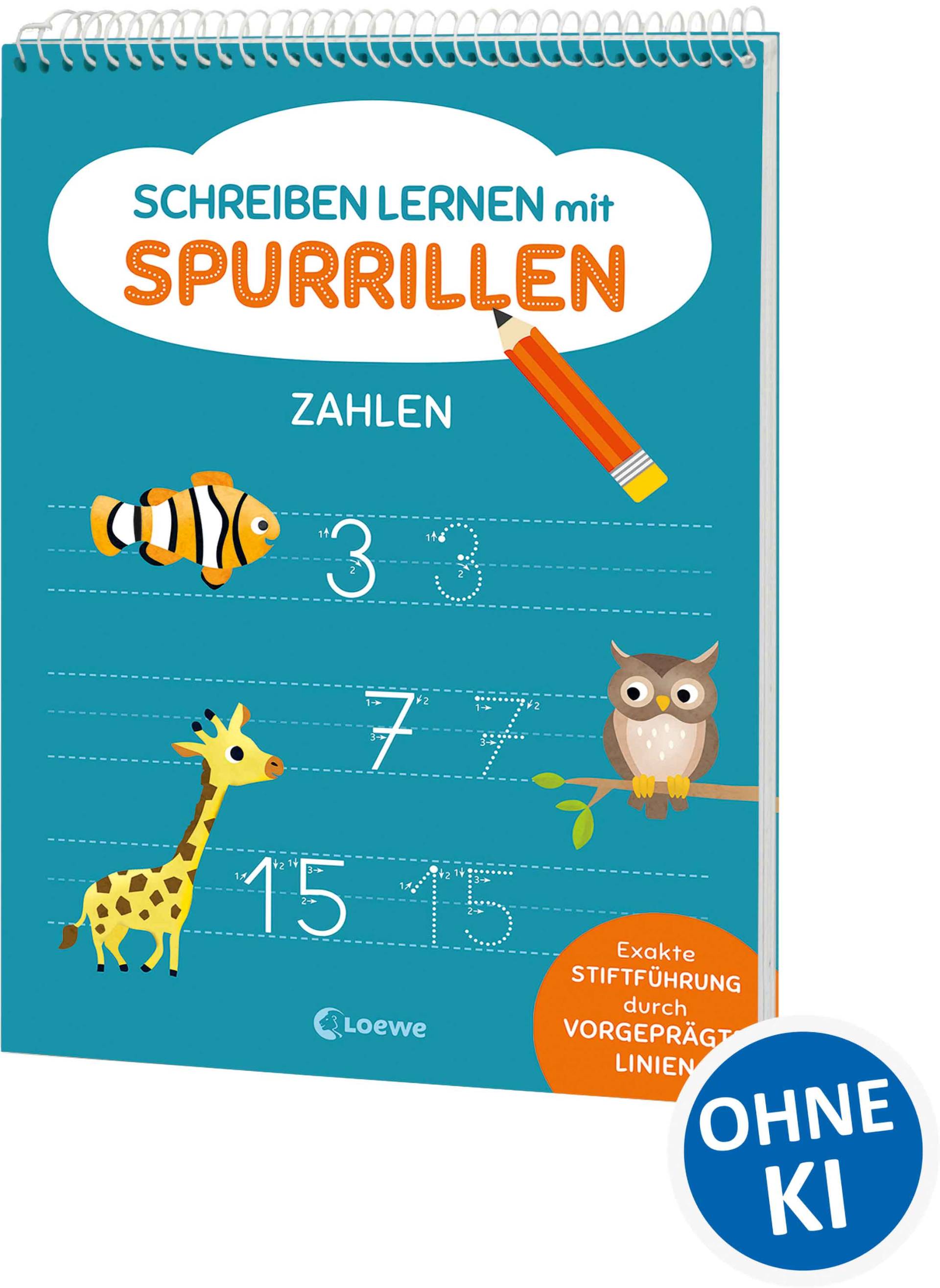 Loewe Verlag - Schreiben lernen mit Spurrillen - Zahlen