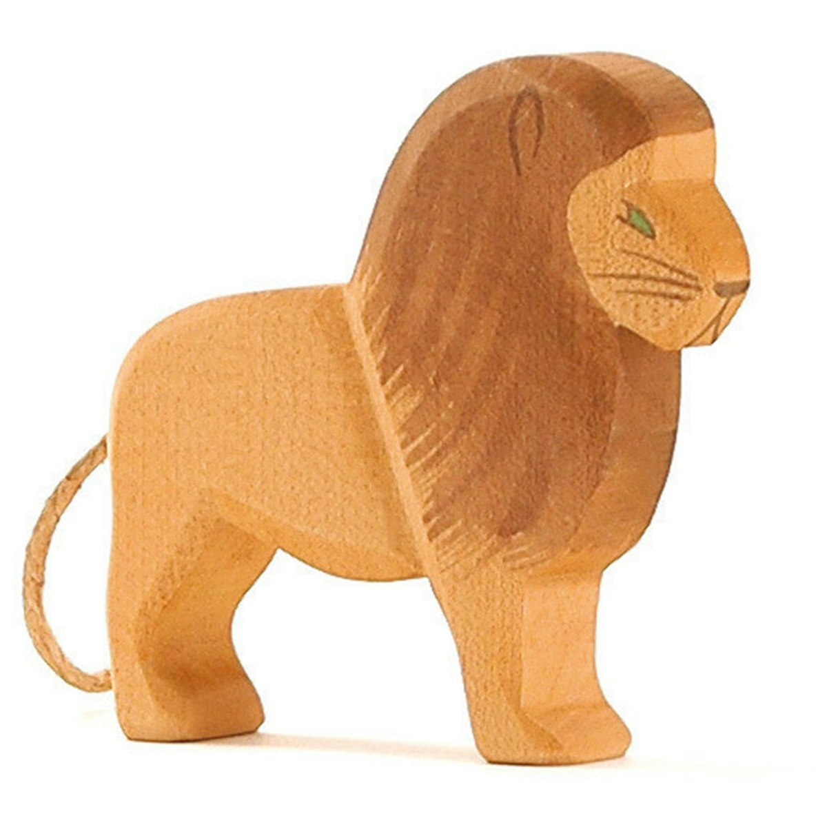 Löwe Zootiere Holzfigur 12 cm hoch